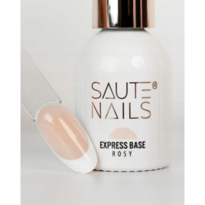 Saute Nails Express Base Rosy 8ml różowa Baza do paznokci hybrydowych