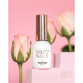 Saute Nails Express Base Rosy 8ml różowa Baza do paznokci hybrydowych