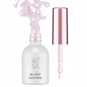 Saute Nails S107 Light Pink 8ml różowy kolorowy lakier hybrydowy do paznokci