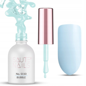 Saute Nails S110 Bubble 8ml pastelowy błękit kolorowy lakier hybrydowy do paznokci