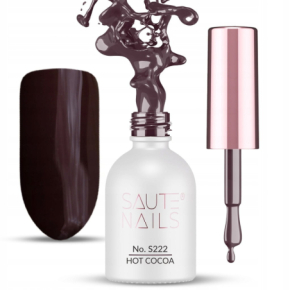 Saute Nails S222 Hot Cocoa 8ml brązowy kolorowy lakier hybrydowy do paznokci