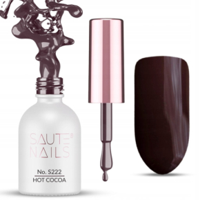 Saute Nails S222 Hot Cocoa 8ml brązowy kolorowy lakier hybrydowy do paznokci