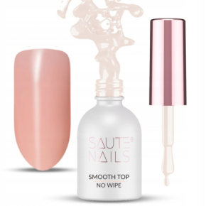 Saute Nails Smooth Top No Wipe 8ml mleczny beż Top nawierzchniowy do lakierów hybrydowych