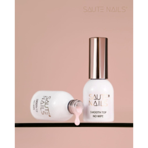 Saute Nails Smooth Top No Wipe 8ml mleczny beż Top nawierzchniowy do lakierów hybrydowych