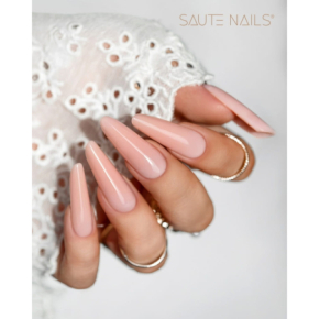 Saute Nails Smooth Top No Wipe 8ml mleczny beż Top nawierzchniowy do lakierów hybrydowych