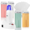 Xanitalia Doll Zestaw do depilacji ciała - podgrzewacz z bazą + 4x wosk w rolce 100ml (do wyboru) + paski - 7