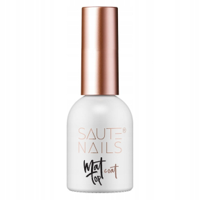 Saute Nails Matt Top Coat No Wipe 8ml matowy Top nawierzchniowy do lakierów hybrydowych