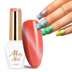 Molly Nails Cat Eye Neon Flashy nr 170 HEMA Free/ TPO Free 8g neonowy lakier hybrydowy z efektem kociego oka