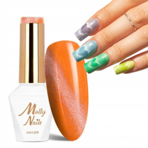 Molly Nails Cat Eye Neon Flashy nr 171 HEMA Free/ TPO Free 8g neonowy lakier hybrydowy z efektem kociego oka