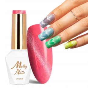 Molly Nails Cat Eye Neon Flashy nr 172 HEMA Free/ TPO Free 8g neonowy lakier hybrydowy z efektem kociego oka