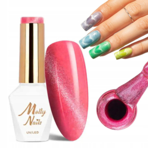 Molly Nails Cat Eye Neon Flashy nr 172 HEMA Free/ TPO Free 8g neonowy lakier hybrydowy z efektem kociego oka