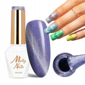 Molly Nails Cat Eye Neon Flashy nr 175 HEMA Free/ TPO Free 8g neonowy lakier hybrydowy z efektem kociego oka