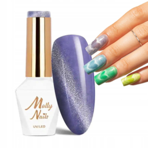 Molly Nails Cat Eye Neon Flashy nr 175 HEMA Free/ TPO Free 8g neonowy lakier hybrydowy z efektem kociego oka