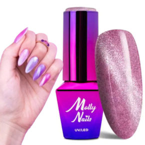 Molly Nails Cat Eye Womanity nr 443 Amethyst 8g kolorowy lakier hybrydowy z efektem kociego oka