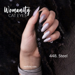 Molly Nails Cat Eye Womanity nr 445 Wood 8g kolorowy lakier hybrydowy z efektem kociego oka