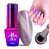 Molly Nails Cat Eye Womanity nr 448 Steel 8g kolorowy lakier hybrydowy z efektem kociego oka - 3