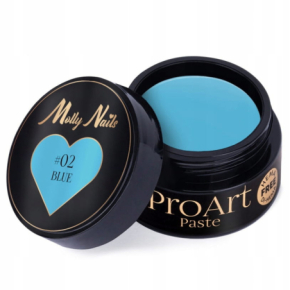 Molly Nails ProArt Paste 02 Blue HEMA/Di-HEMA Free 5g pasta do zdobień paznokci