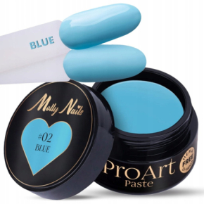 Molly Nails ProArt Paste 02 Blue HEMA/Di-HEMA Free 5g pasta do zdobień paznokci