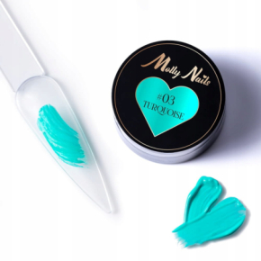 Molly Nails ProArt Paste 03 Turquoise HEMA/Di-HEMA Free 5g pasta do zdobień paznokci