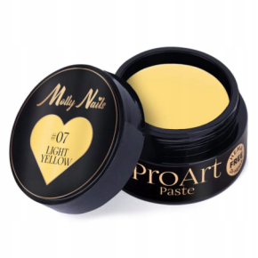 Molly Nails ProArt Paste 07 Light Yellow HEMA/Di-HEMA Free 5g pasta do zdobień paznokci