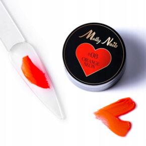 Molly Nails ProArt Paste 08 Orange Neon HEMA/Di-HEMA Free 5g pasta do zdobień paznokci