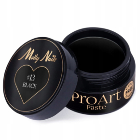 Molly Nails ProArt Paste 13 Black HEMA/Di-HEMA Free 5g pasta do zdobień paznokci