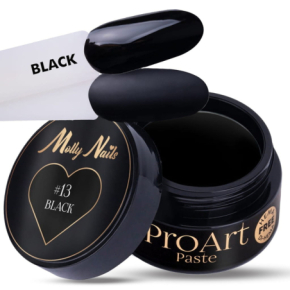 Molly Nails ProArt Paste 13 Black HEMA/Di-HEMA Free 5g pasta do zdobień paznokci