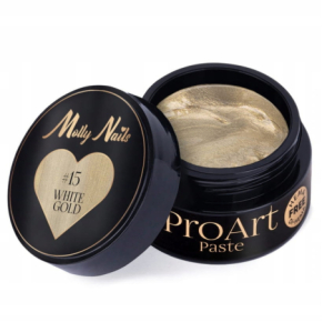 Molly Nails ProArt Paste 15 White Gold HEMA/Di-HEMA Free 5g pasta do zdobień paznokci