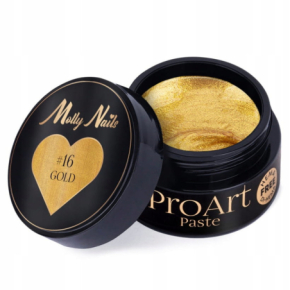 Molly Nails ProArt Paste 16 Gold HEMA/Di-HEMA Free 5g pasta do zdobień paznokci