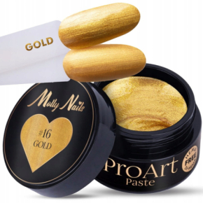 Molly Nails ProArt Paste 16 Gold HEMA/Di-HEMA Free 5g pasta do zdobień paznokci