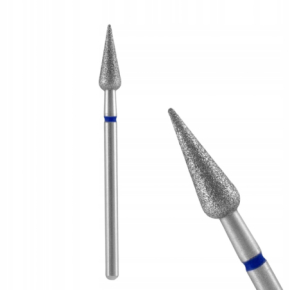 Staleks frez diamentowy gruszka zaostrzona / stożek do skórek i paznokci FA100B050/12 niebieski 5mm 12mm ścieralnośc średnia