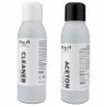 Zestaw płynów NTN Cleaner 100ml + Aceton 100ml odtłuszczacz i remover do stylizacji paznokci - 1