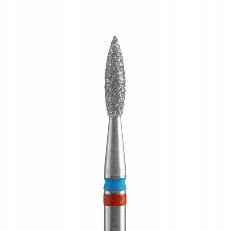 Staleks frez diamentowy płomień mini do skórek i paznokci FA11RB021/8 czerwono-niebieski 2_3mm 8mm mocny Staleks frez diamentowy płomień mini do skórek i paznokci FA11RB021/8 czerwono-niebieski 2_3mm 8mm mocny