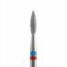 Staleks frez diamentowy płomień mini do skórek i paznokci FA11RB021/8 czerwono-niebieski 2_3mm 8mm mocny - 1