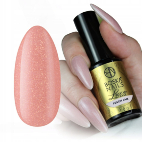 Boska Nails Luxe Base Peach Jam Baza kauczukowa z drobinką 10ml