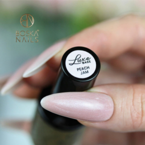 Boska Nails Luxe Base Peach Jam Baza kauczukowa z drobinką 10ml