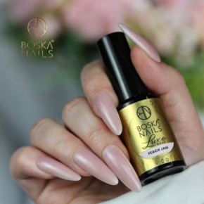 Boska Nails Luxe Base Peach Jam Baza kauczukowa z drobinką 10ml