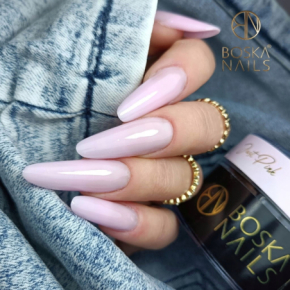 Boska Nails Luxe Base Peach Jam Baza kauczukowa z drobinką 10ml