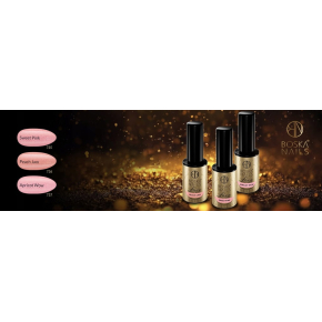 Boska Nails Luxe Base Apricot Wow 10ml Baza kauczukowa z drobinką