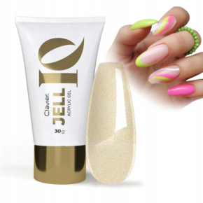 Clavier JELLIQ Acrylic Gel 09 Sparkle Beige 30g Akrylozel do przedluzania paznokci