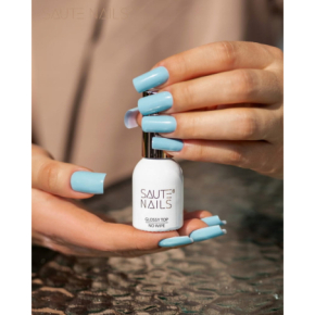 Saute Nails Zestaw do paznokci hybrydowych - Base Gel UV 2.0 + Top Coat Matt No Wipe + Top Glossy No Wipe