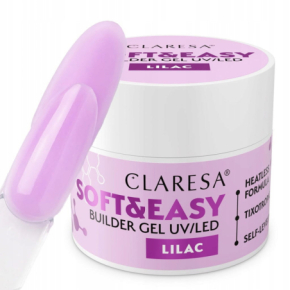 Claresa Soft&Easy Builder Lilac Fioletowy 12g żel budujący samopoziomujący do paznokci