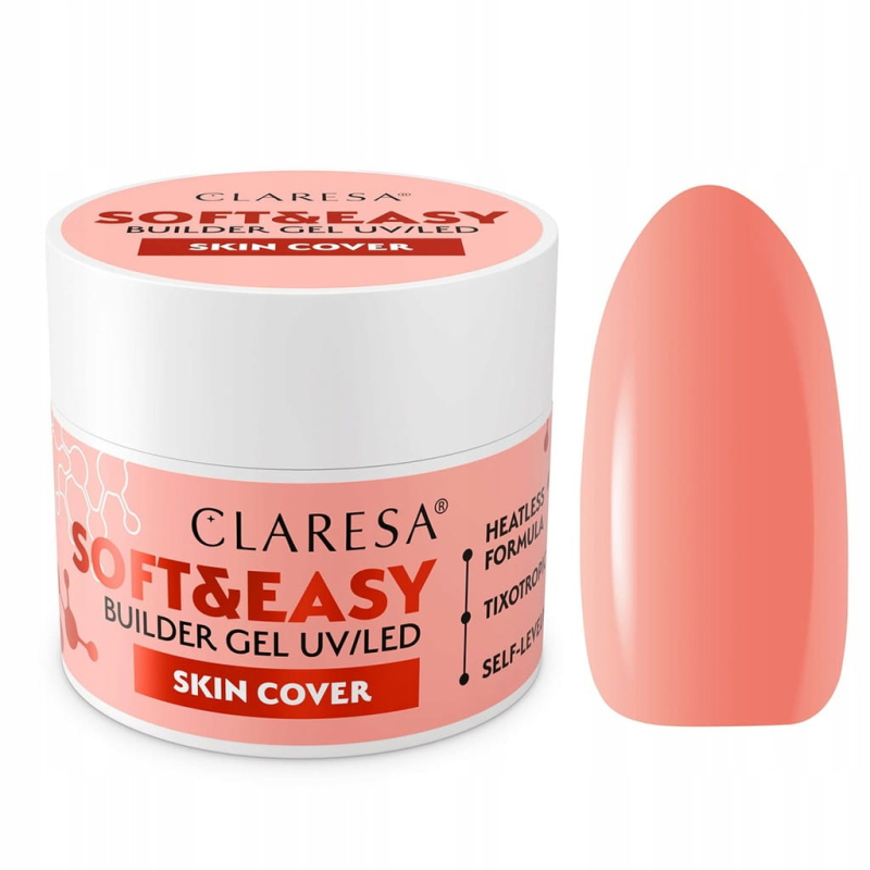 Claresa Soft&Easy Builder Skin Cover 12g żel budujący samopoziomujący do paznokci Claresa Soft&Easy Builder Skin Cover 12g żel budujący samopoziomujący do paznokci
