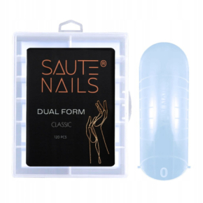 Saute Nails Dual Form Classic 120 sztuk szablony formy do przedłużania paznokci transparentne do żelu akrylożelu