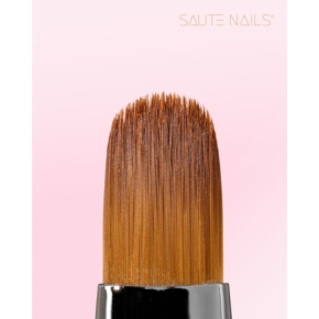 Saute Nails pędzel dwustronny do żelu akrylożelu Dual Brush nr6 + szpatułka