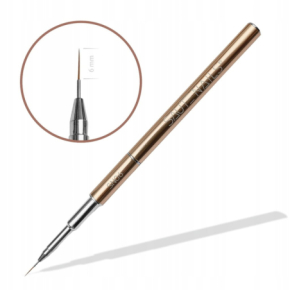 Saute Nails pędzelek do zdobień paznokci SN06 z zamykaną skuwką cienki precyzyjny pędzel 6mm złoty
