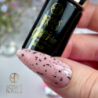 Boska Nails Glitteria Top No Wipe Black Top hybrydowy bez przemywania z czarnymi drobinkami 6ml - 5