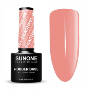 Sunone Rubber Base Peach 01 Baza kauczukowa budująca do paznokci 5ml