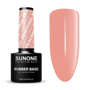 Sunone Rubber Base Peach 02 Baza kauczukowa budująca do paznokci 5ml