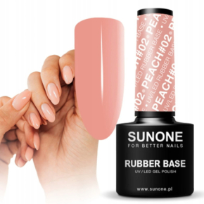 Sunone Rubber Base Peach 02 Baza kauczukowa budująca do paznokci 5ml